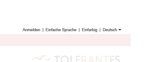 Beispielhafte Abbildung der Toolbar